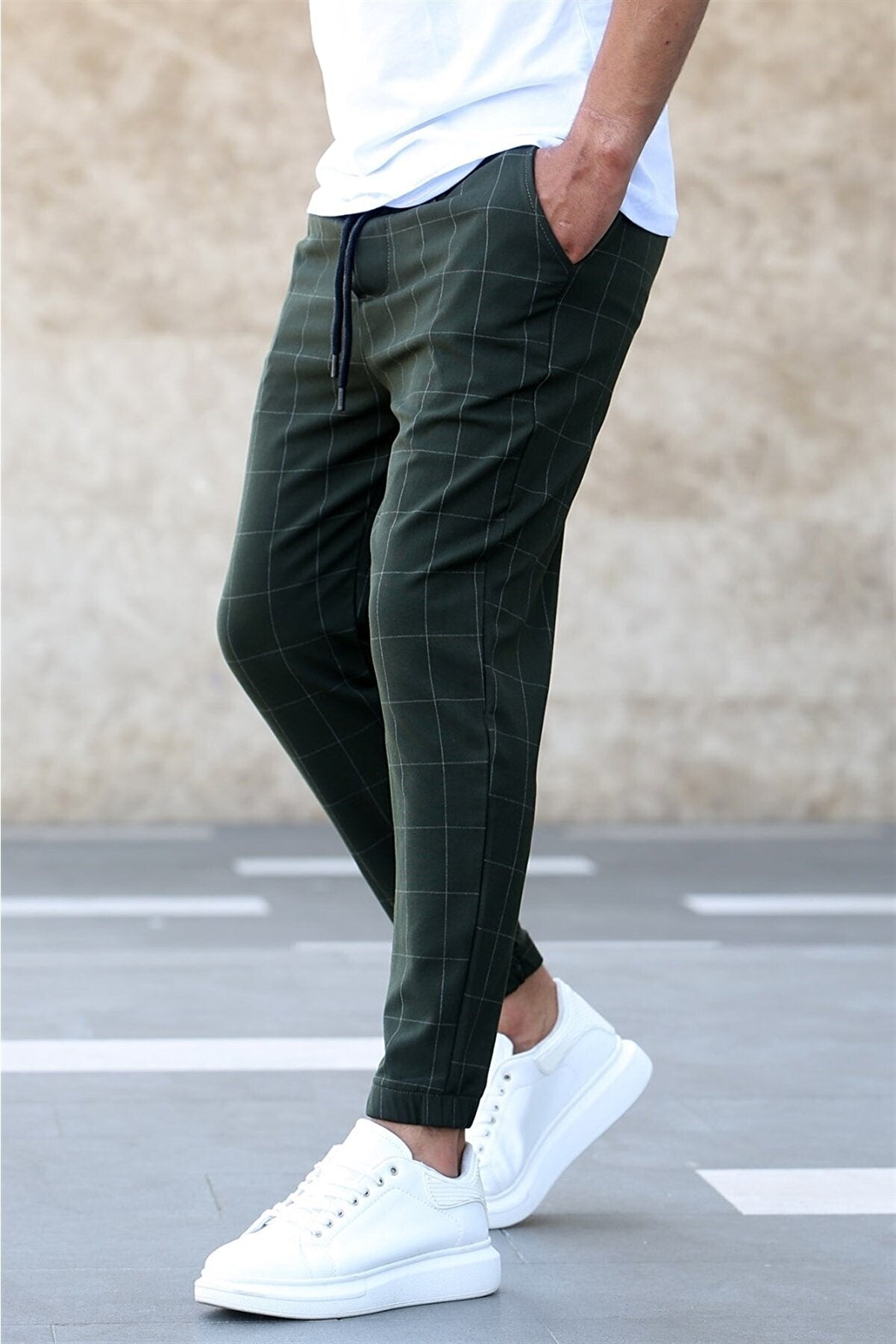 Fashion Plaid Joggers