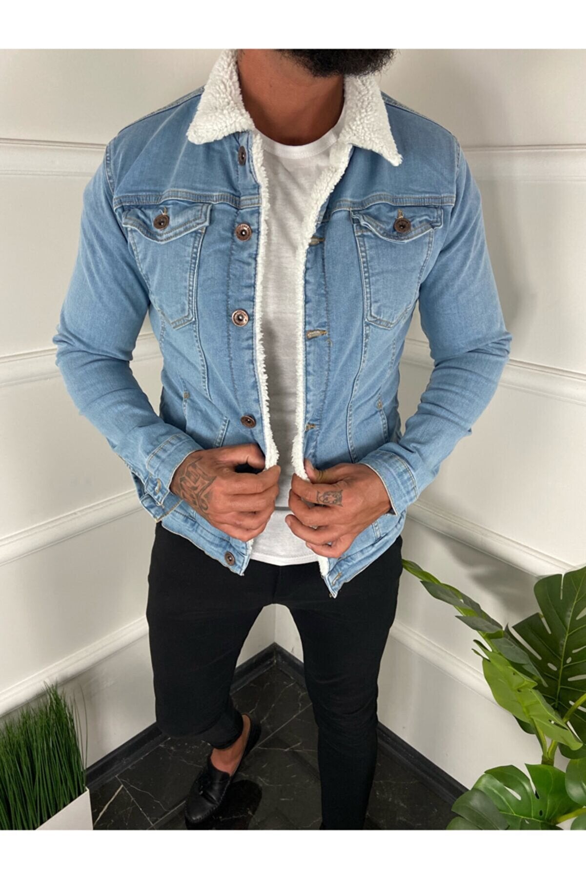 Denim Fur Jacket