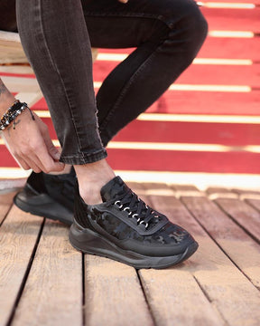 Casual Camouflage Leather Sneakers