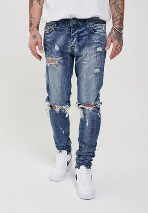 DESTROYED SKINNY FIT JEANS