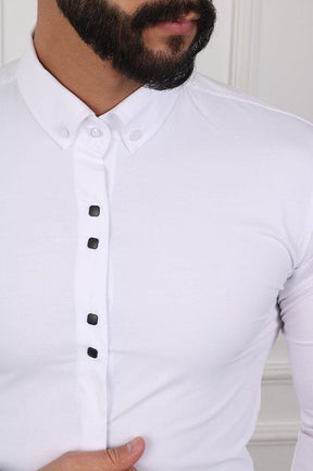 Casual Metal Buttoned Shirt