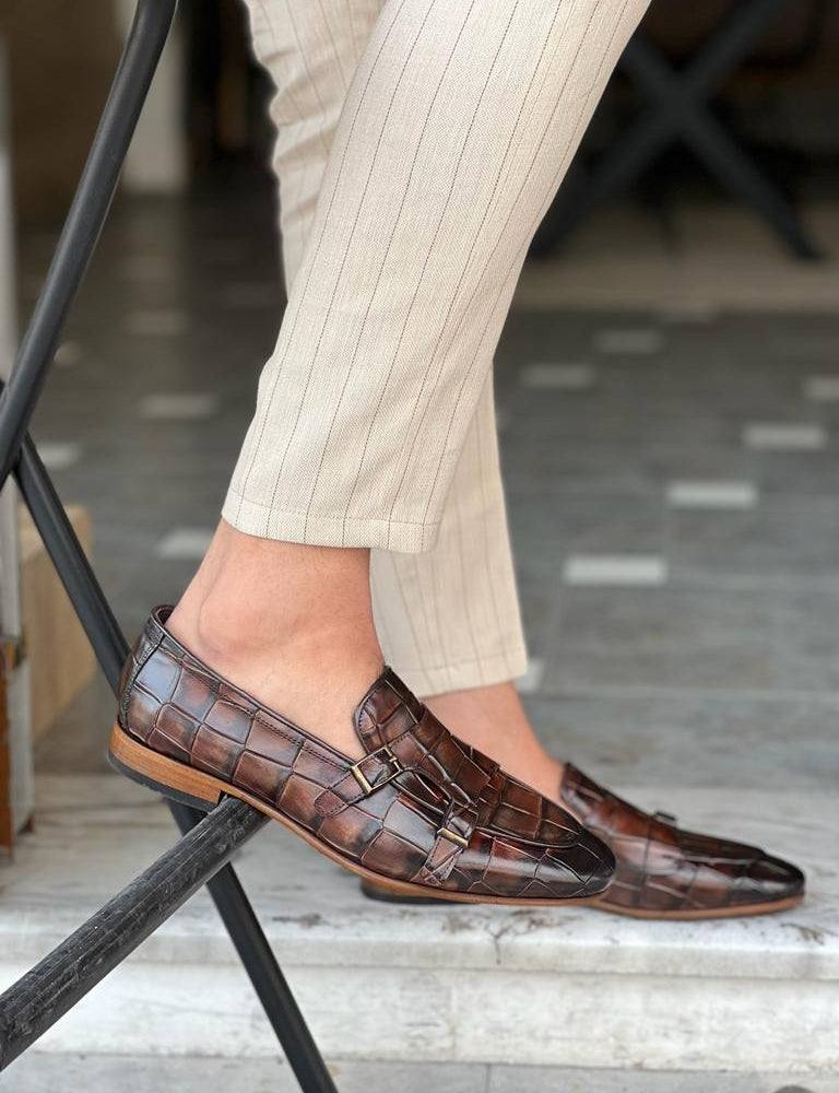 Double Monk Strap Loafers