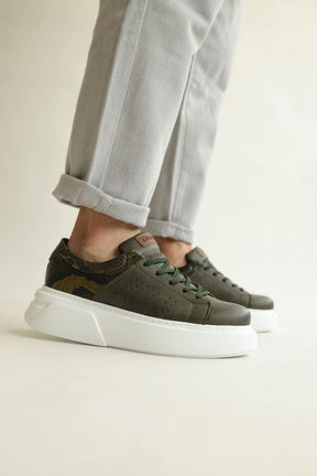 Casual Snake Textured Sneakers