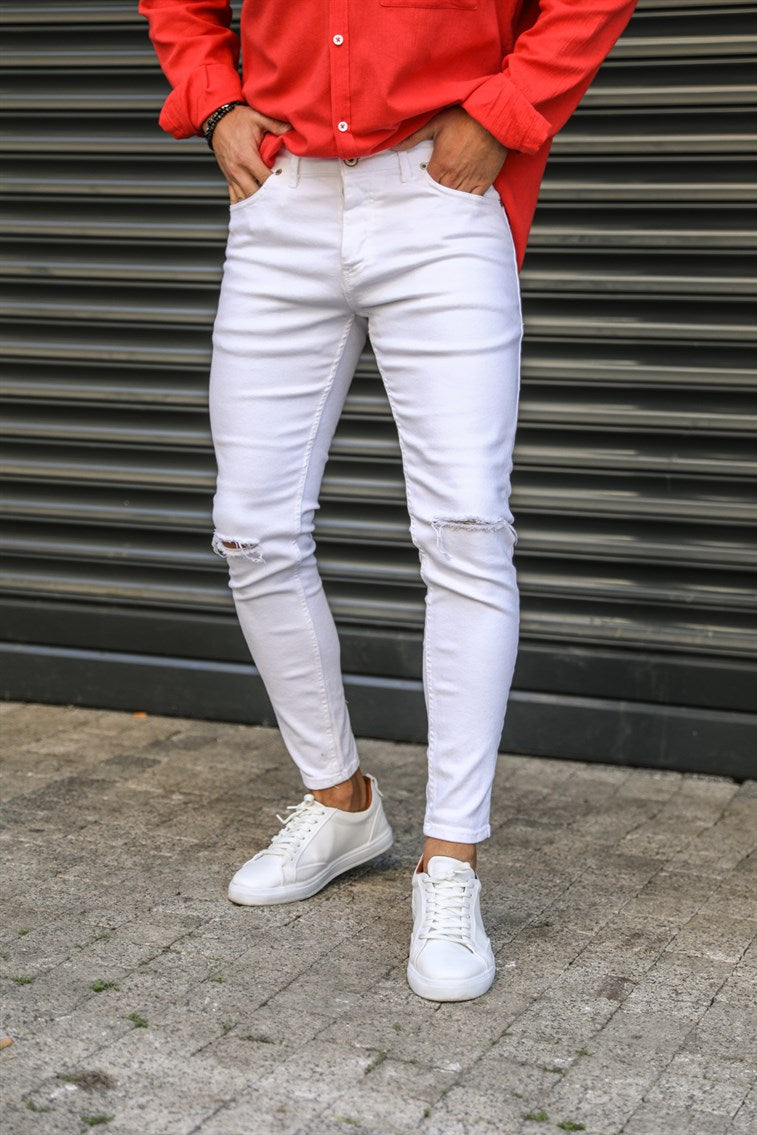 PREMIUM RIPPED SKINNY JEANS