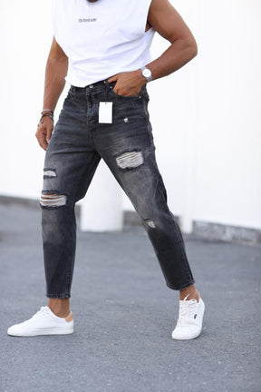 Casual Ankle Ripped Jeans