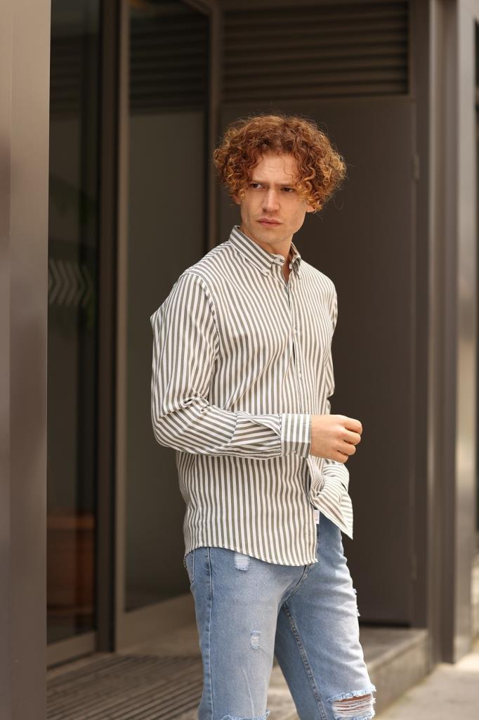 Long Sleeve Striped Shirt