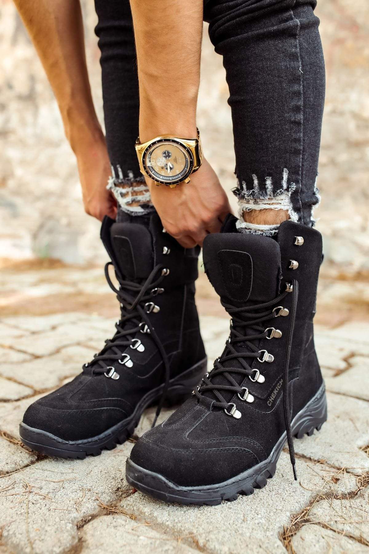 High Lace-Up Men's Boots - Manchinni®