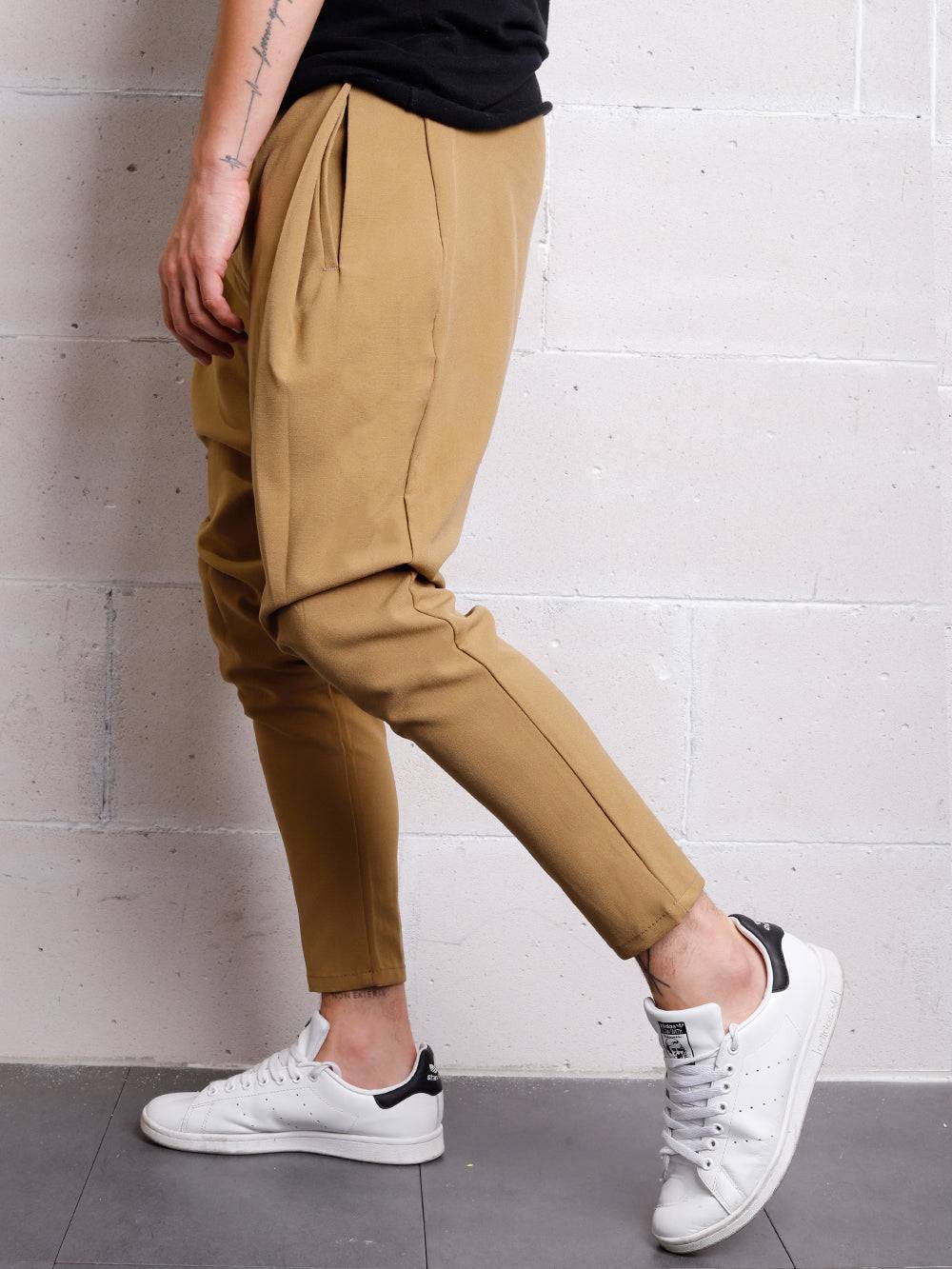 CAMEL DROP CROTCH JOGGER PANTS | Streetwear style joggers pants