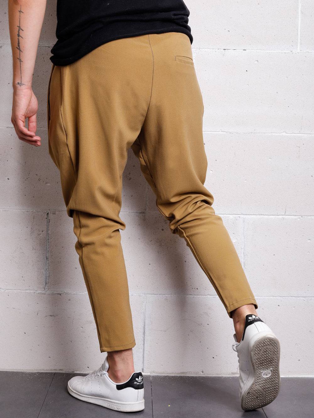 CAMEL DROP CROTCH JOGGER PANTS | Streetwear style joggers pants