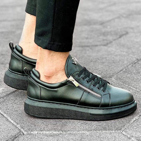 Designer Side Zipper Sneakers