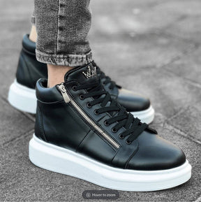 High Top Designer Zipper Sneakers