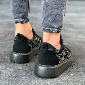 Designer Black - Camo Sneakers