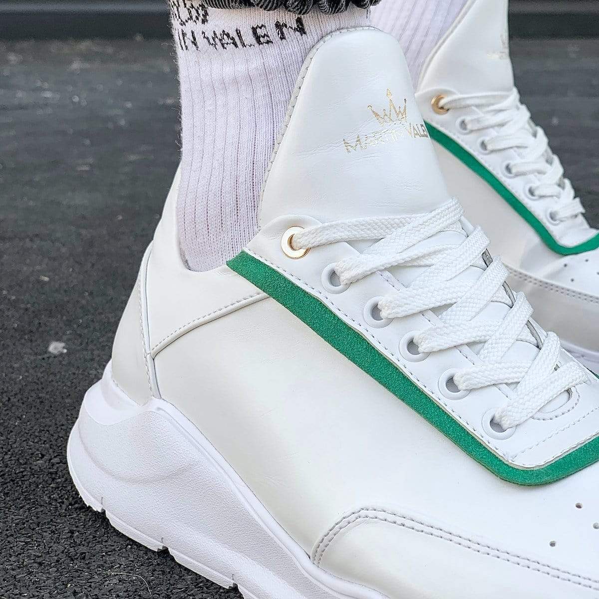 Designer Green Line Sneakers