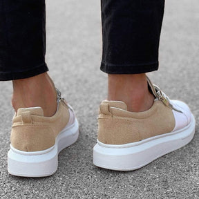 Designer Side Zipper Sneakers