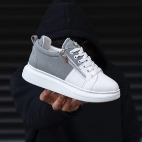 Designer Side Zipper Sneakers