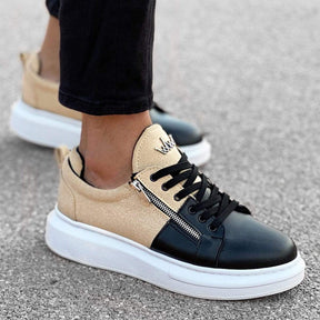 Designer Side Zipper Sneakers