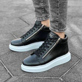 High Top Designer Zipper Sneakers