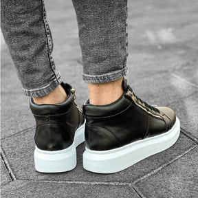 High Top Designer Zipper Sneakers