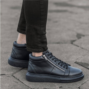 High Top Designer Zipper Sneakers