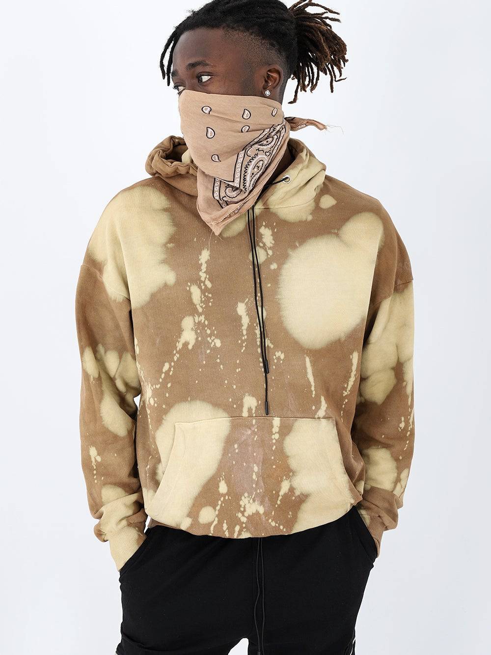 BLEACHED HOODIE // BURLYWOOD