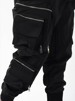 MULTI-ZIPPER POCKET JOGGER // BLACK