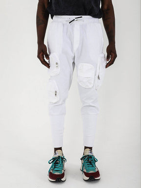 MULTI-ZIPPER POCKET JOGGER // WHITE