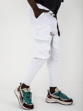 MULTI-ZIPPER POCKET JOGGER // WHITE