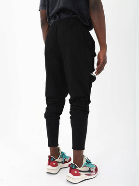 ZIPPERED POCKET ANKLE SOCK JOGGER // BLACK