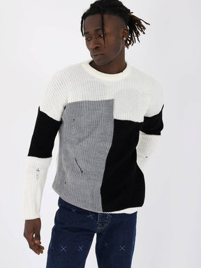 DISTRESSED GENTLEMAN SWEATER // MULTICOLOR BEIGE