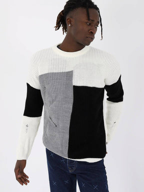 DISTRESSED GENTLEMAN SWEATER // MULTICOLOR BEIGE