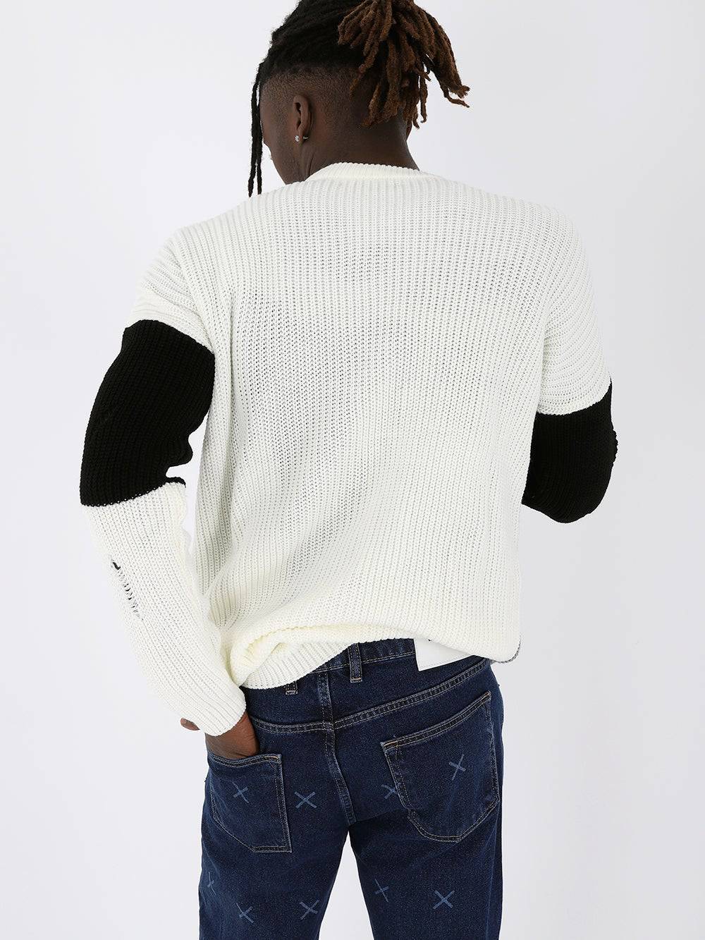 DISTRESSED GENTLEMAN SWEATER // MULTICOLOR BEIGE