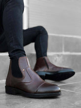 Genuine Leather Zippered  Boots