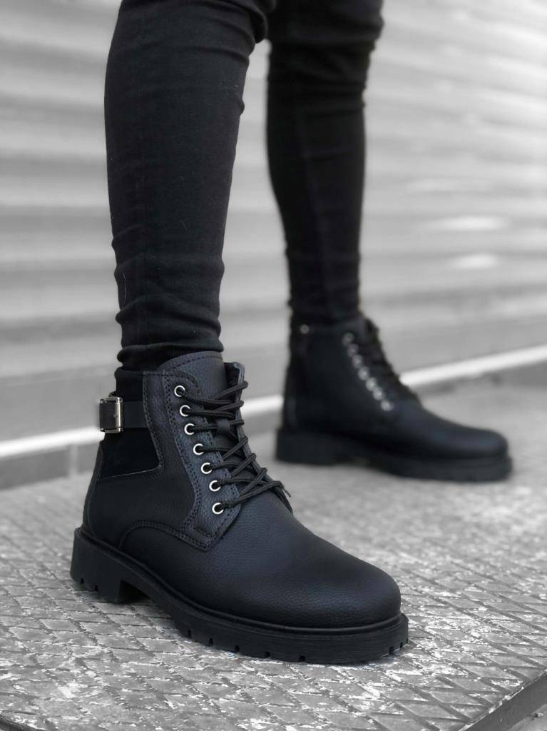 Zipper & Buckle Boots