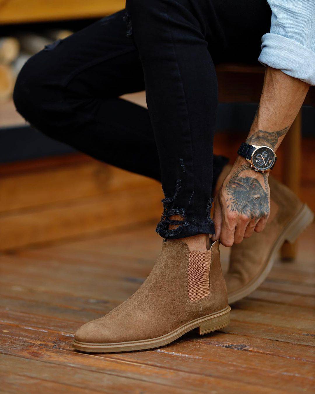 Classic Chelsea Suede Boots