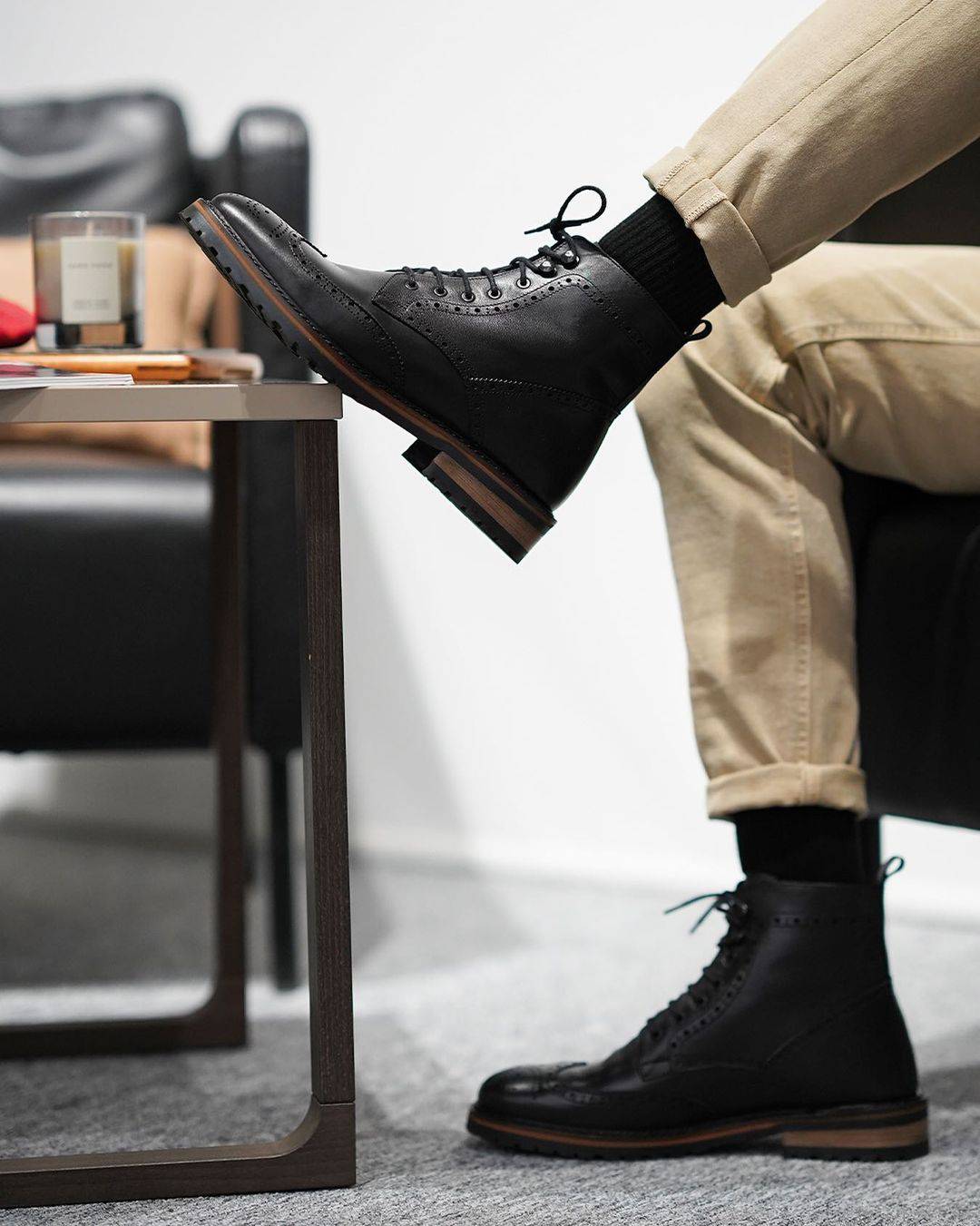 Premium Lace - up Chelsea Boots