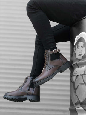 Zipper & Buckle Boots