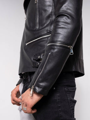 black leather jacket 4756