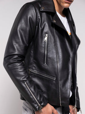 black leather jacket 4756