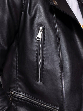 black leather jacket 4756