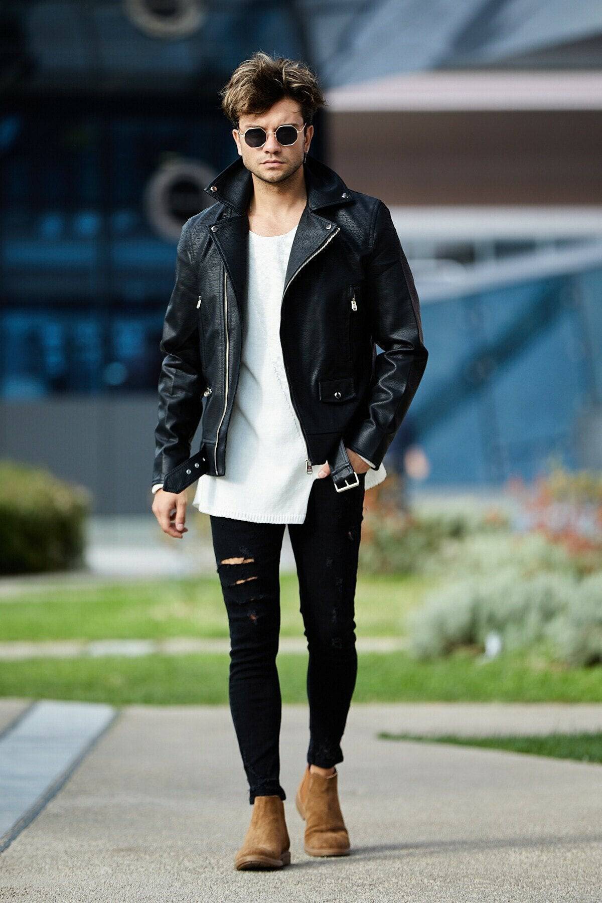 Trendy Genuine Leather Jacket