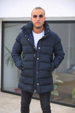 Zippered Long Down Jacket