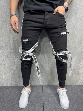 Premium Skinny Straps Jeans