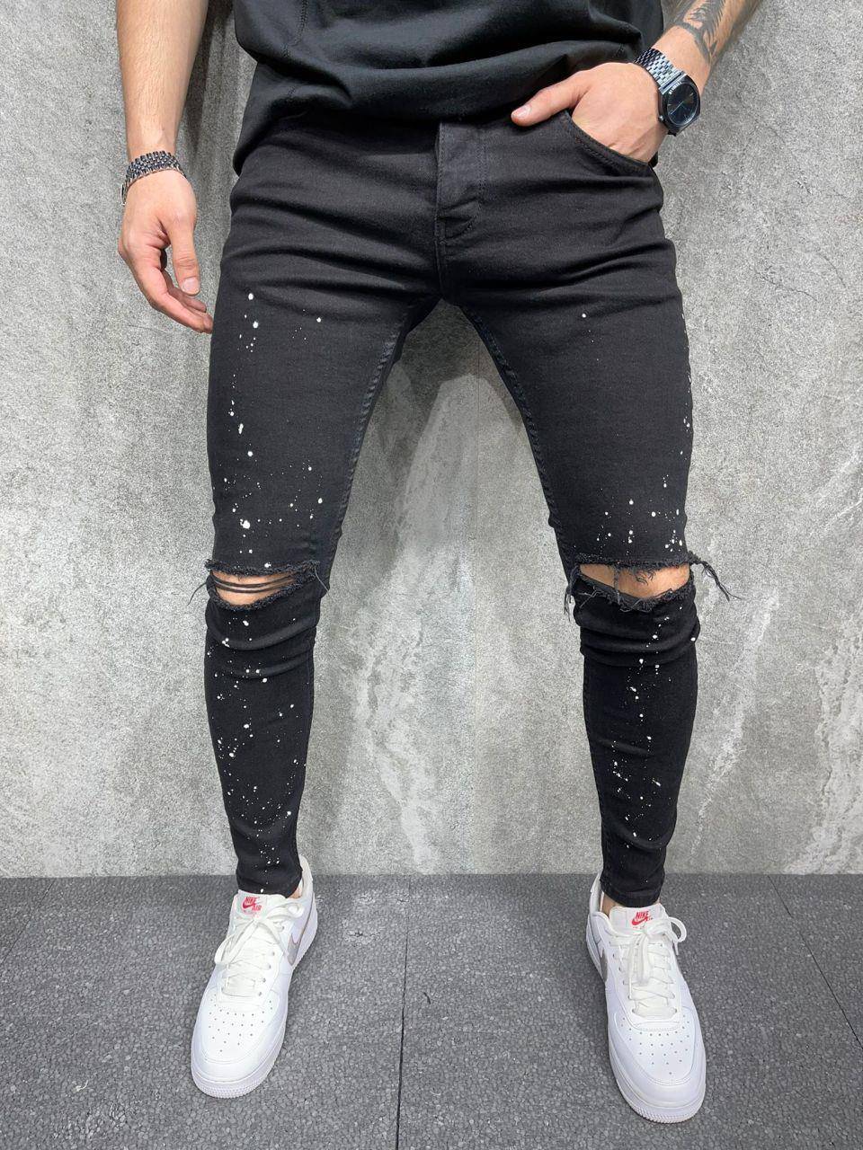 Premium Splash Ripped Jeans