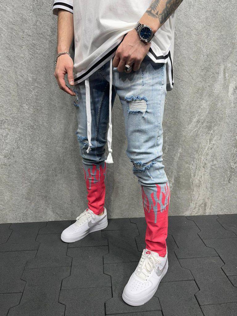 Premium Flame Ripped Jeans - Manchinni®