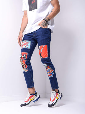 Comic Books Navy Jeans - Manchinni®