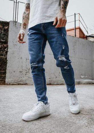 Navy Ripped Jeans