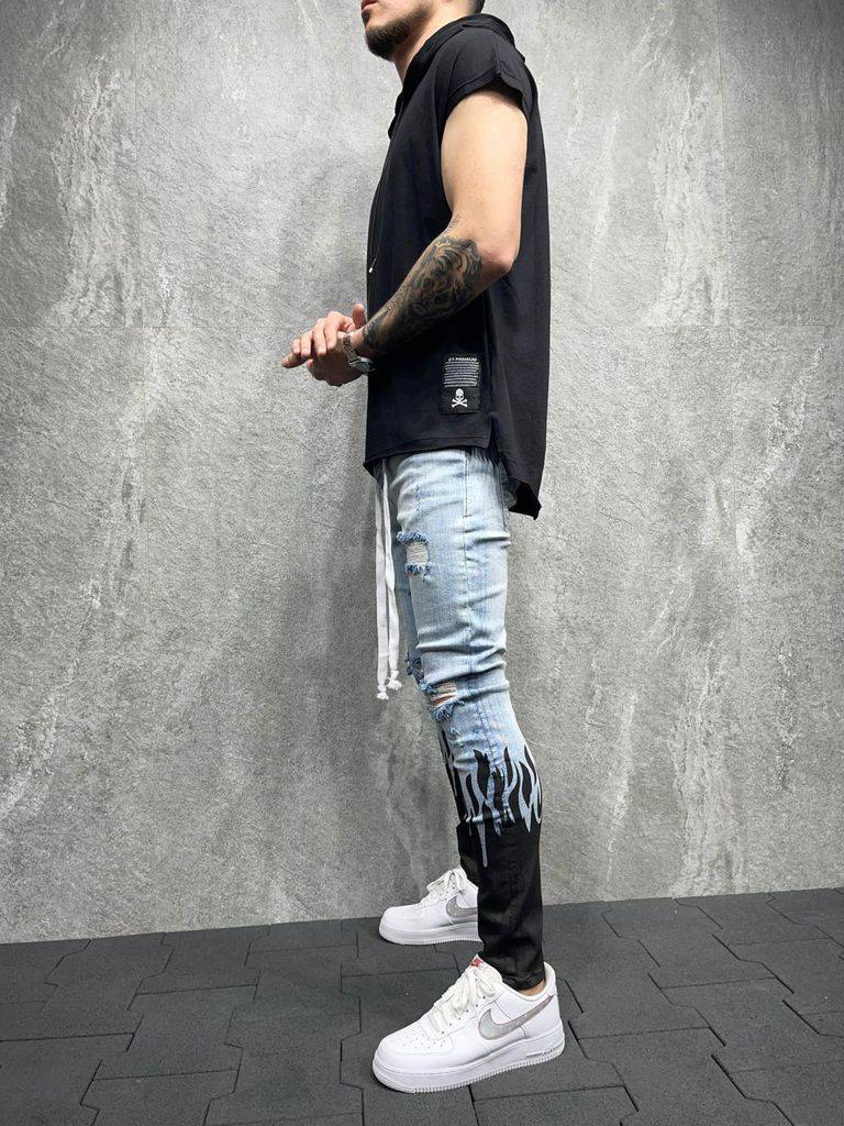 Premium Flame Ripped Jeans - Manchinni®