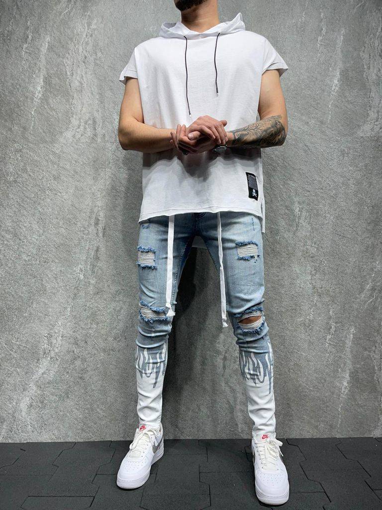 Premium Flame Ripped Jeans - Manchinni®