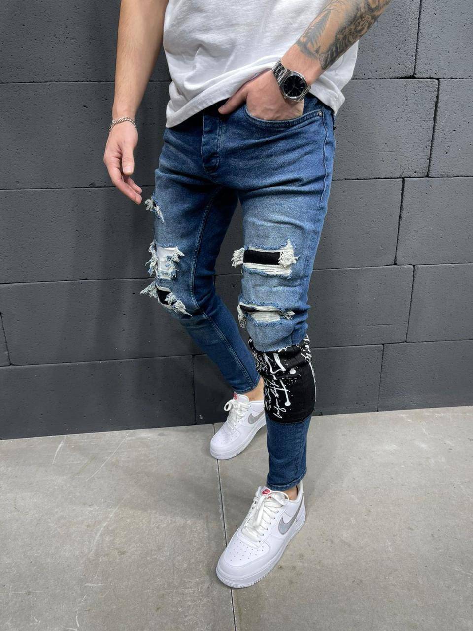 Premium Patched Jeans - Manchinni®