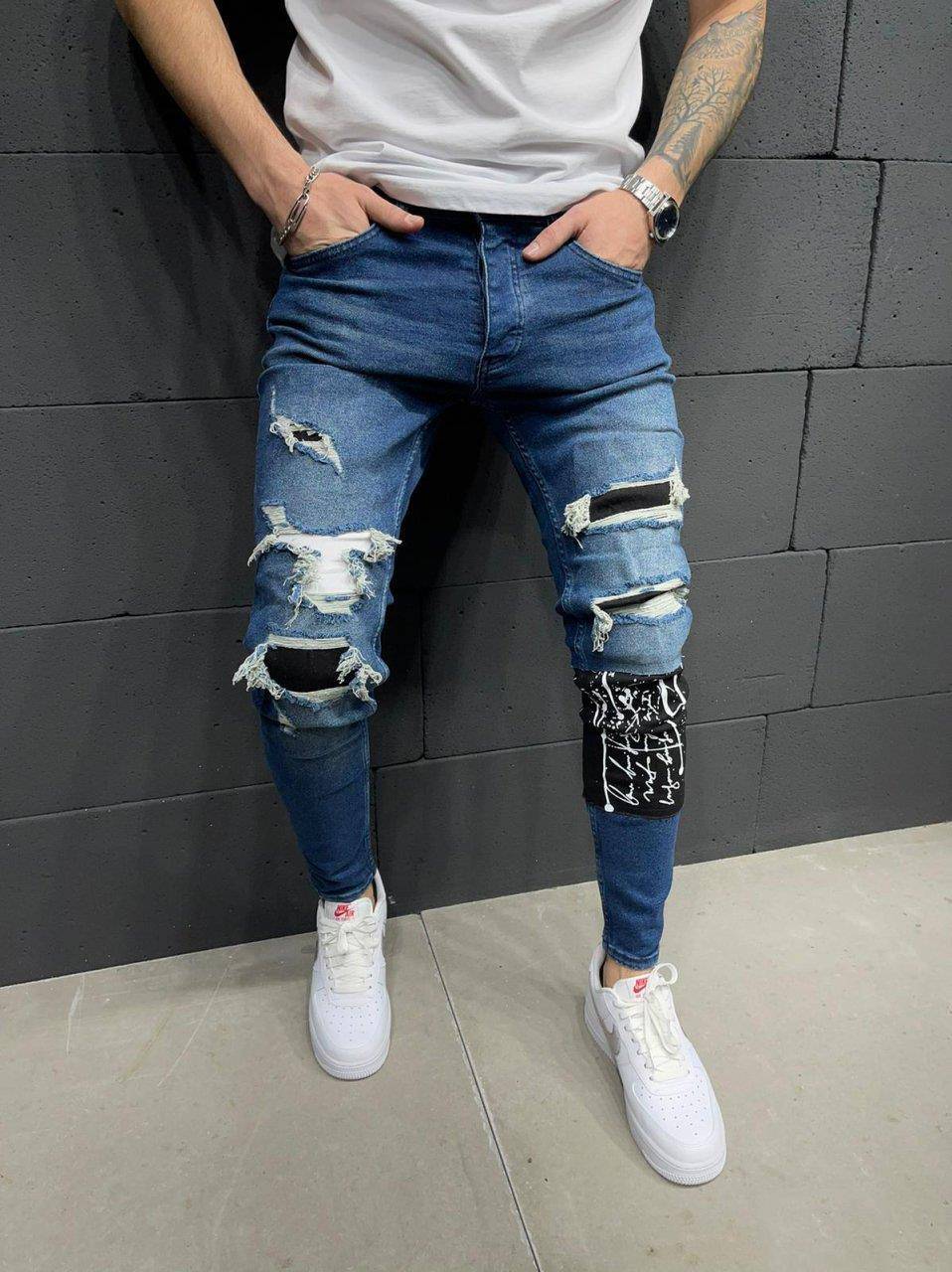 Premium Patched Jeans - Manchinni®